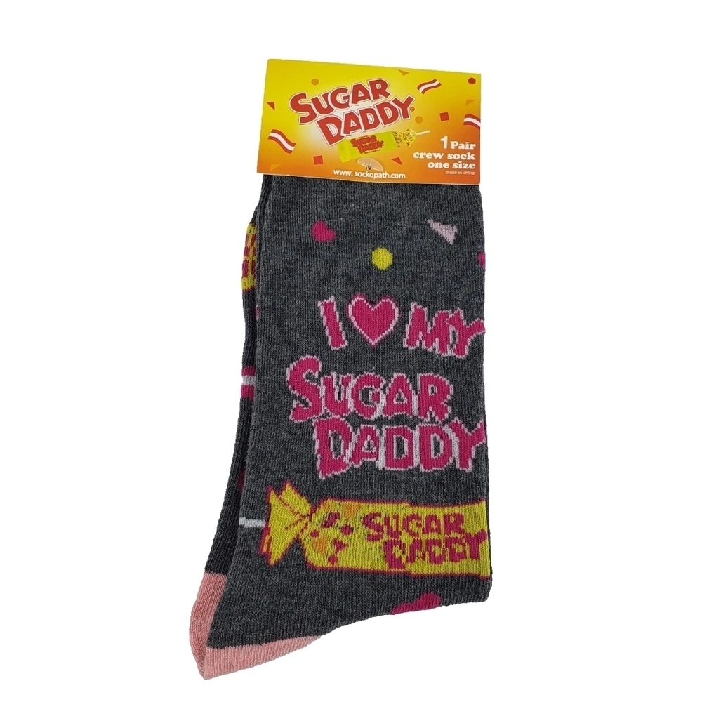 4/ $25 Sugar Daddy Candy Novelty Crew Socks Unisex New